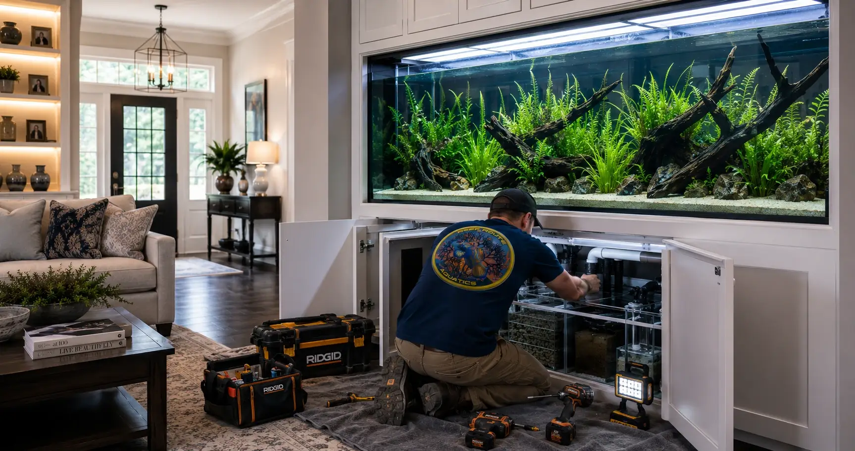 aquarium installation
