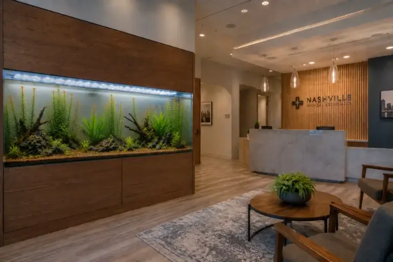 Commercial planted aquarium